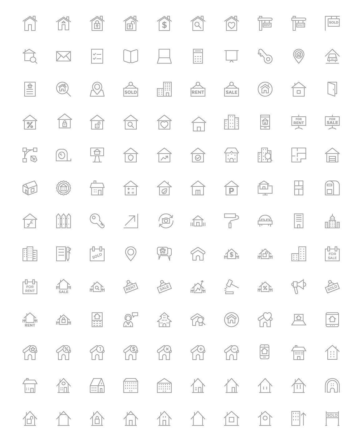 125 Real Estate Vector Icons