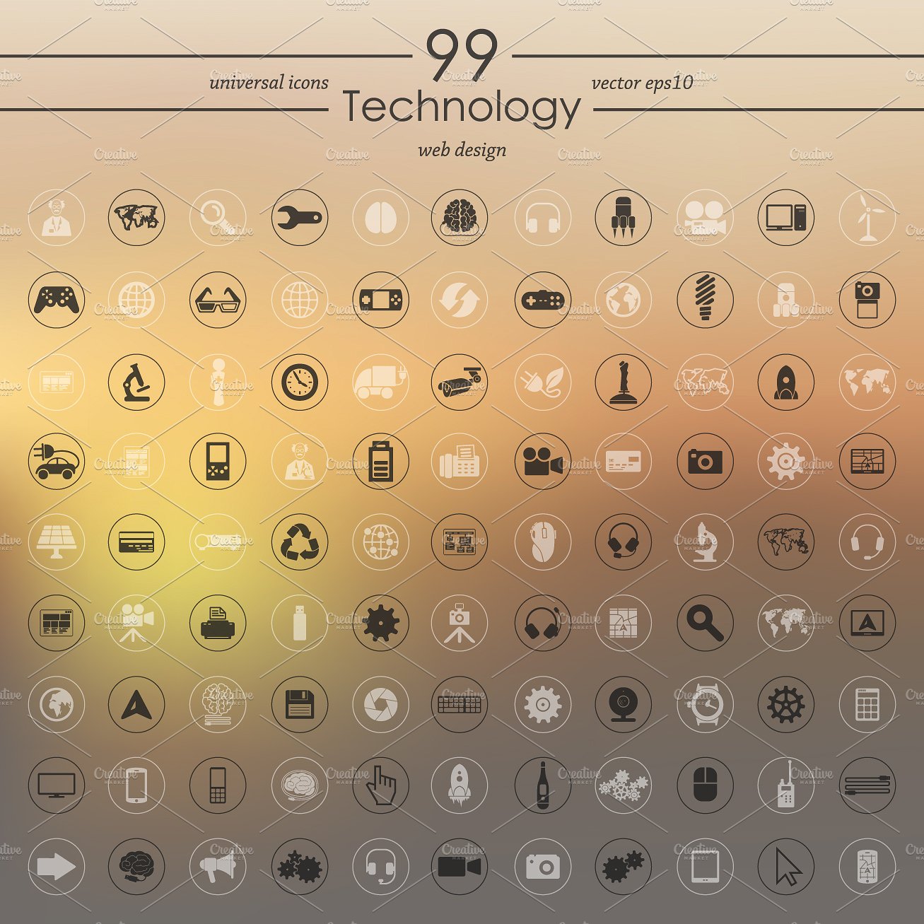 99 technology icons