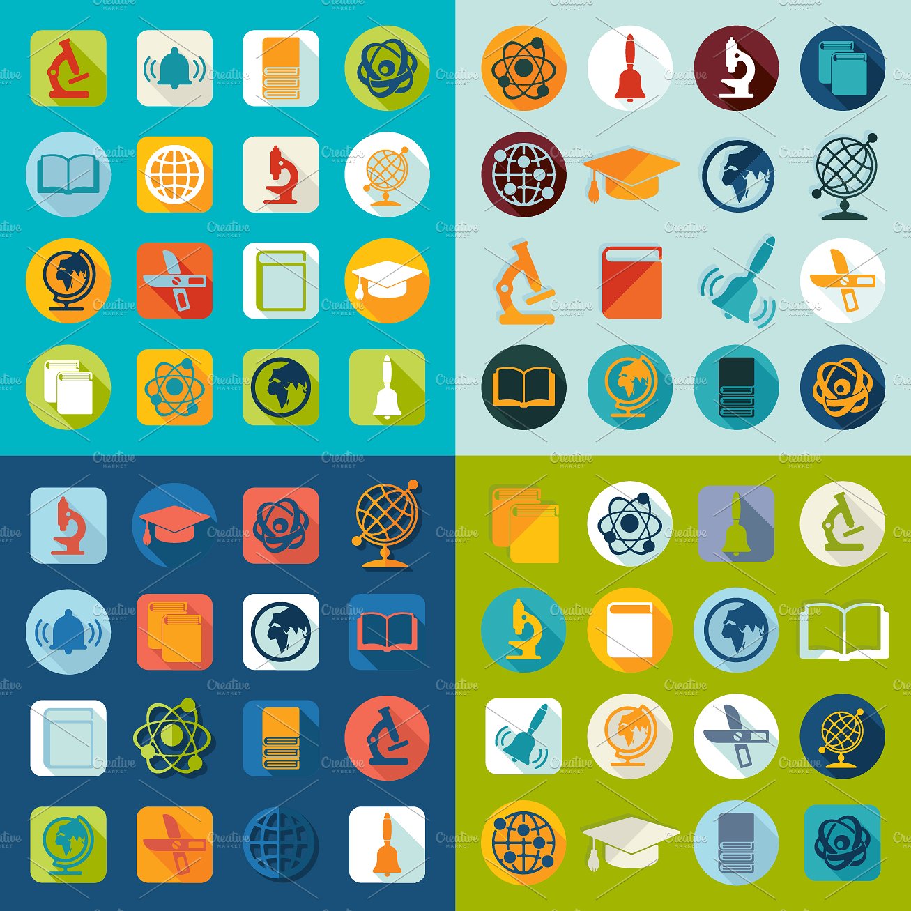 9 EDUCATION sets of icons