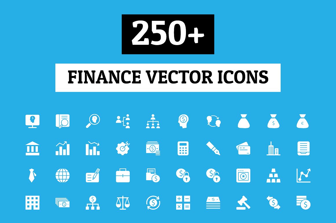 250 Finance Vector Icons