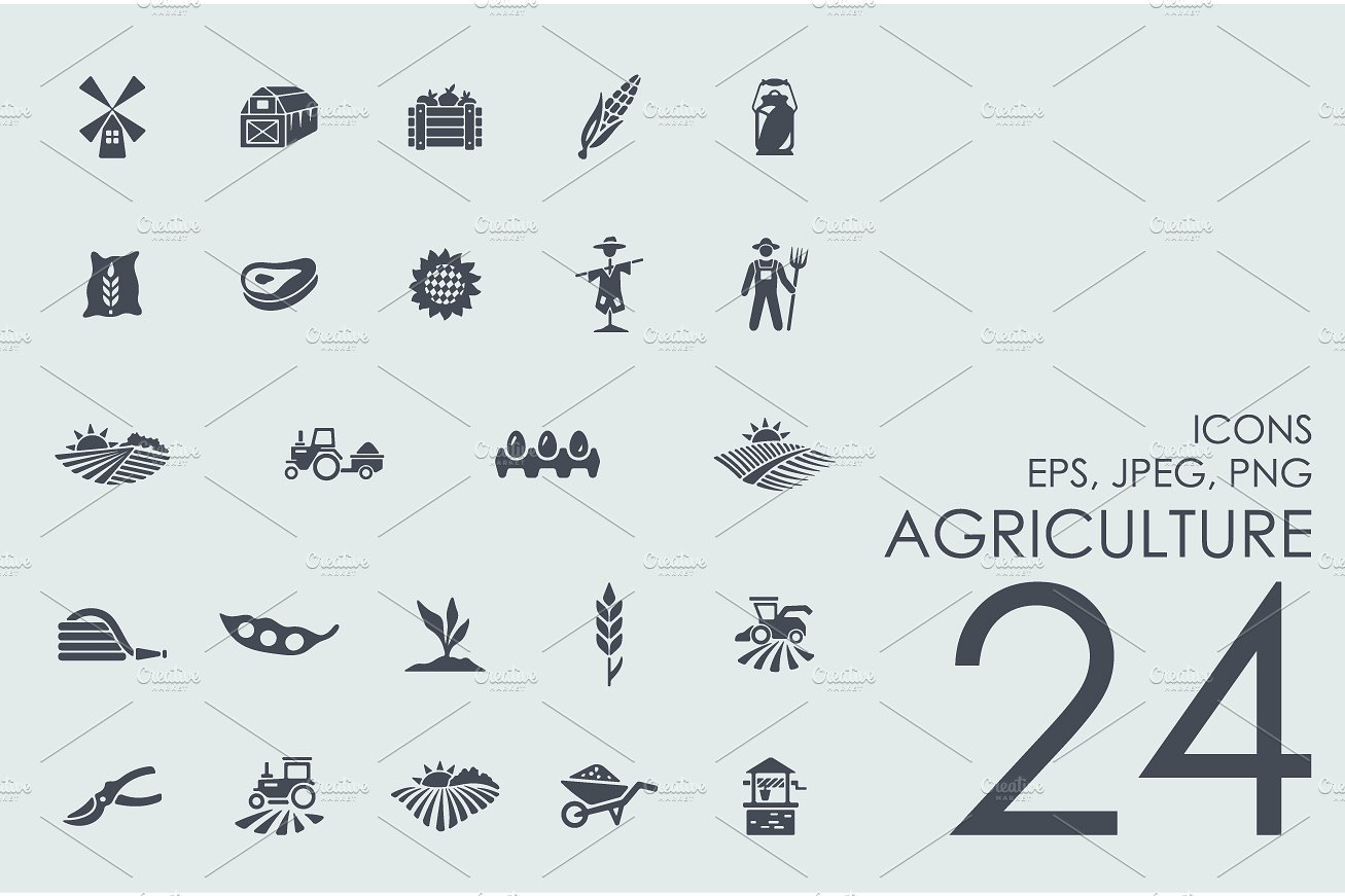 24 agriculture icons