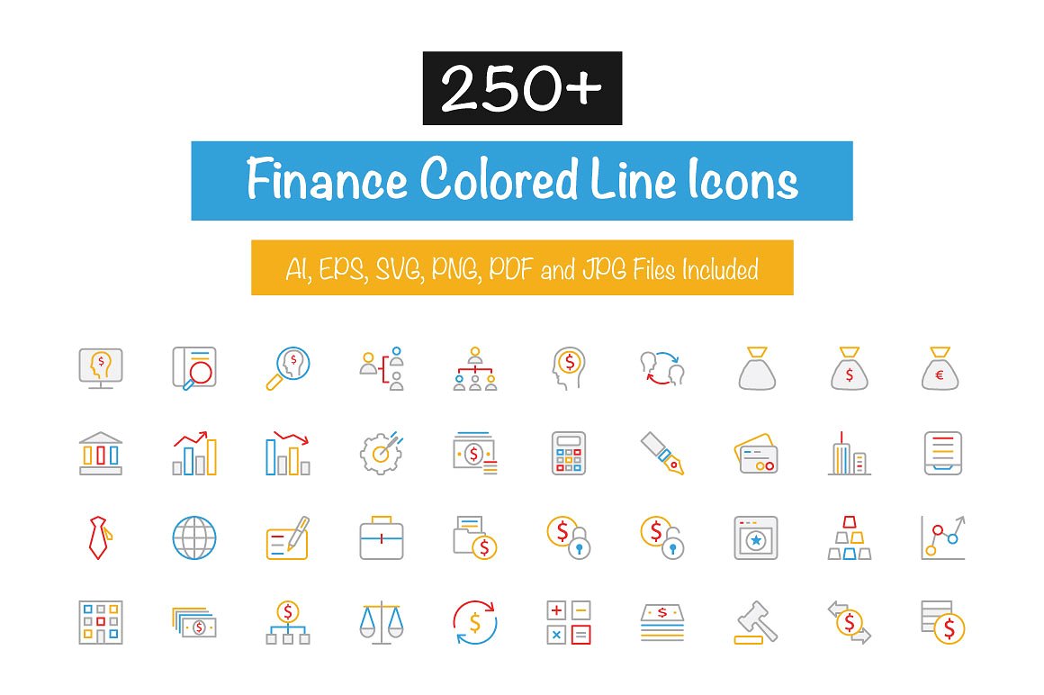 250 Finance Colored Line Icon