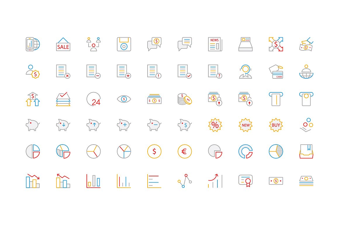 250 Finance Colored Line Icon