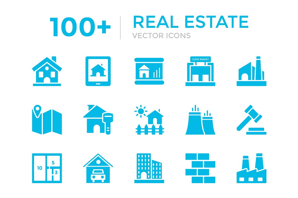 100 Real Estate Vector Icons