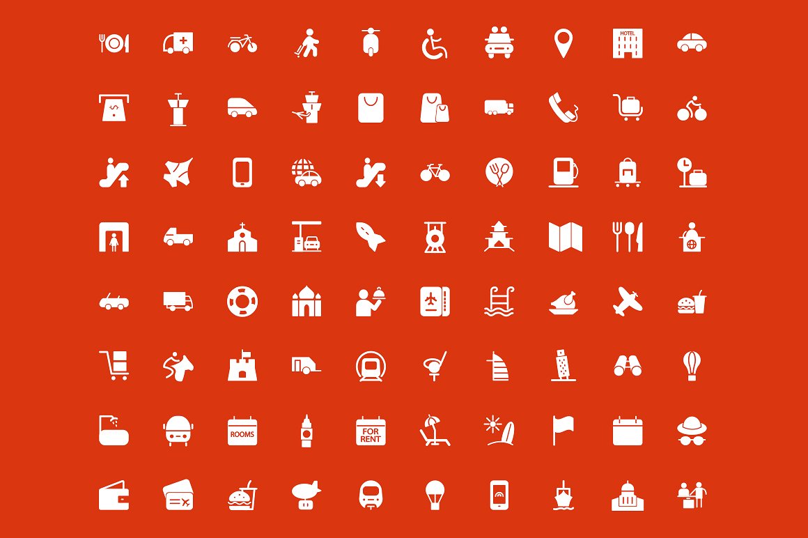 150 Travel Vector Icons