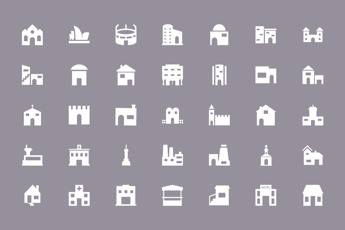 125 Building Vector Icons