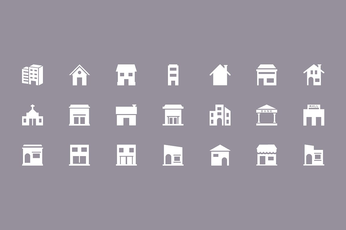 125 Building Vector Icons