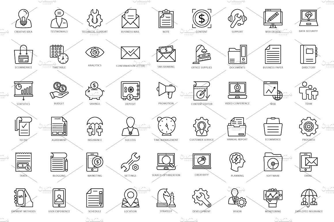 432 Web Line Icons