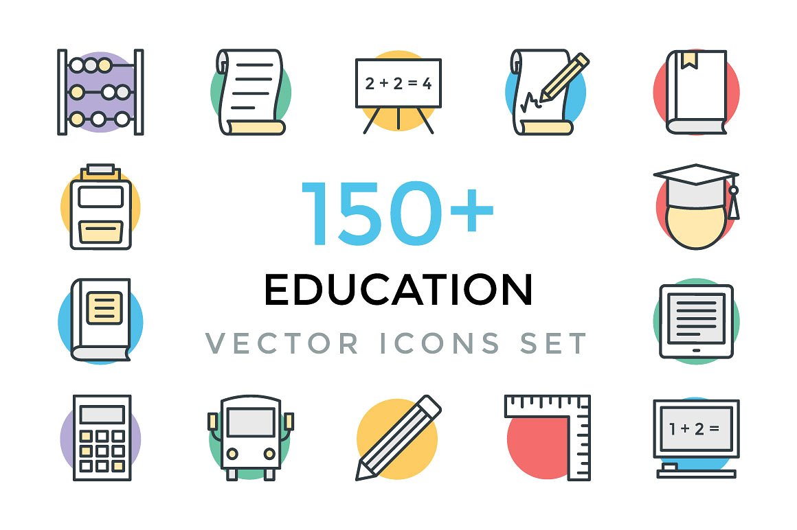 150 Education Vector Icons