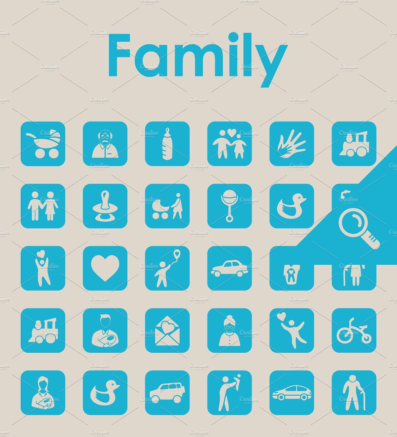 30 FAMILY simple icons