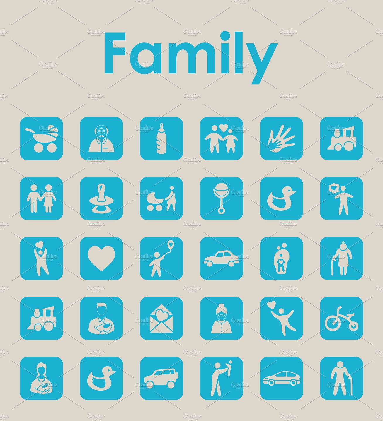 30 FAMILY simple icons