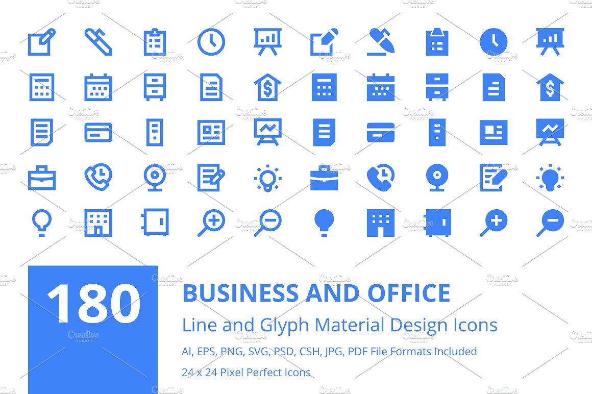 180 Business and Office Icons