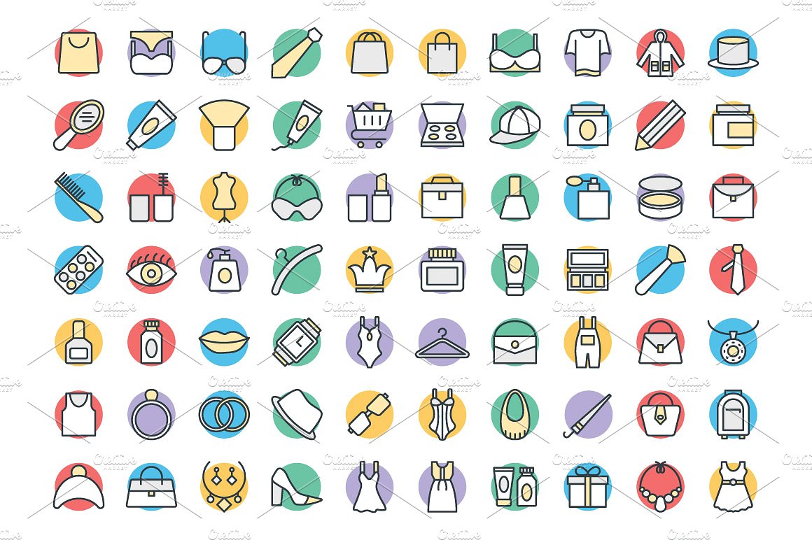 250 Fashion and Clothes Icons