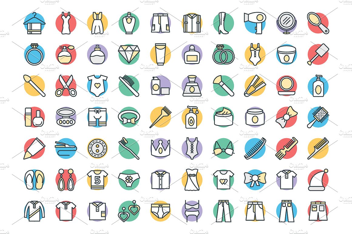 250 Fashion and Clothes Icons