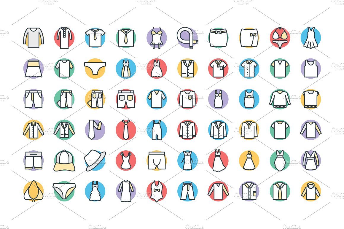 250 Fashion and Clothes Icons