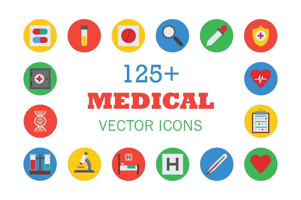 125 Medical Vector Icons