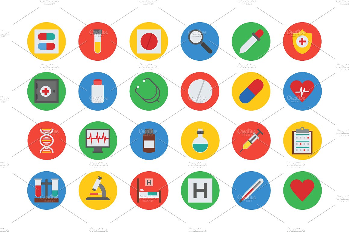 125 Medical Vector Icons