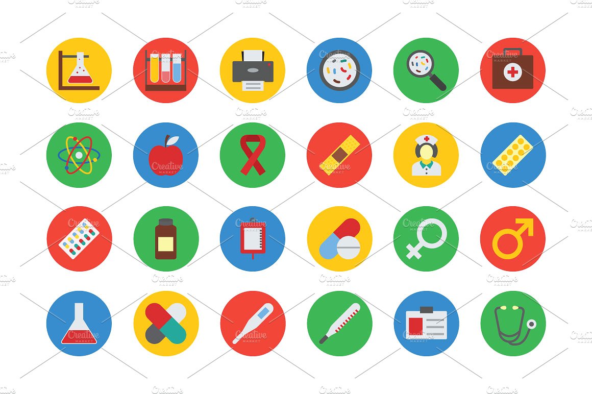 125 Medical Vector Icons