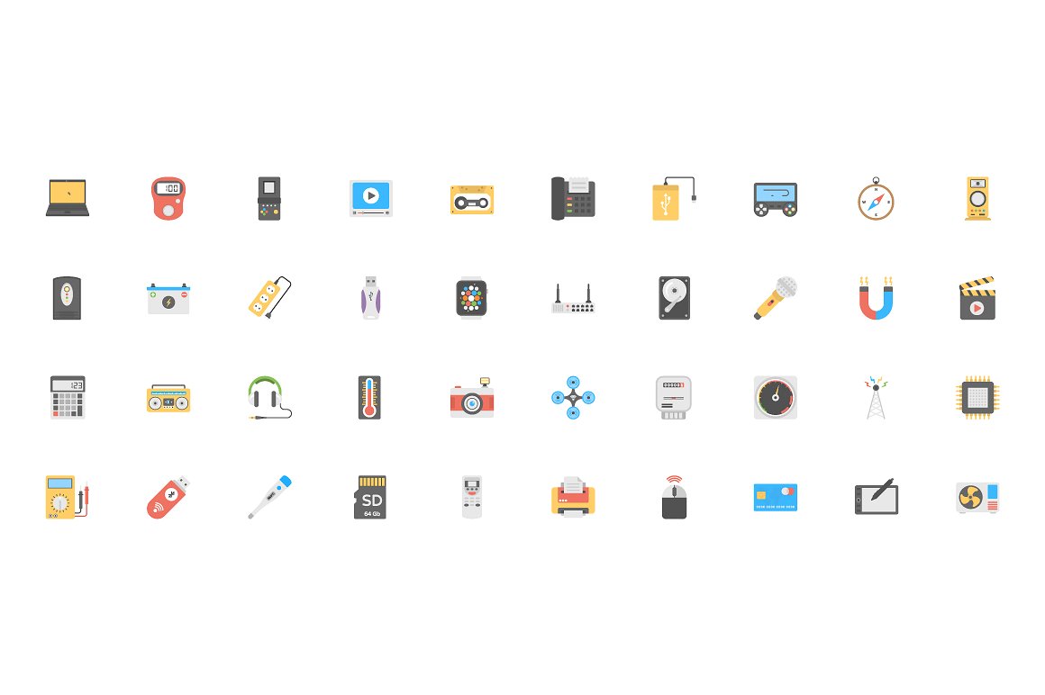 Flat Icons of Gadgets and Devi