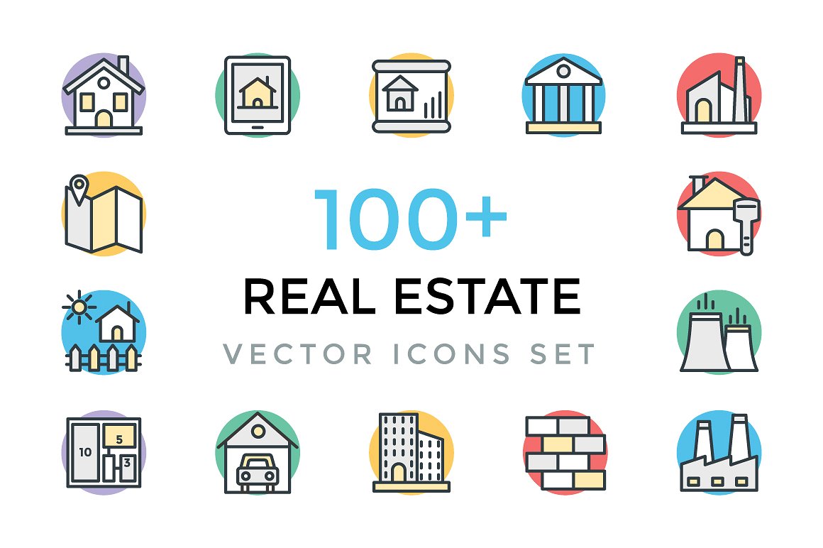 100 Real Estate Vector Icons