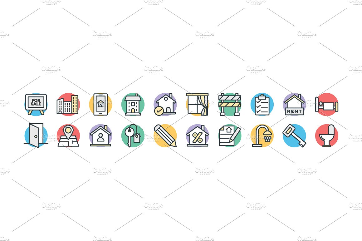 100 Real Estate Vector Icons