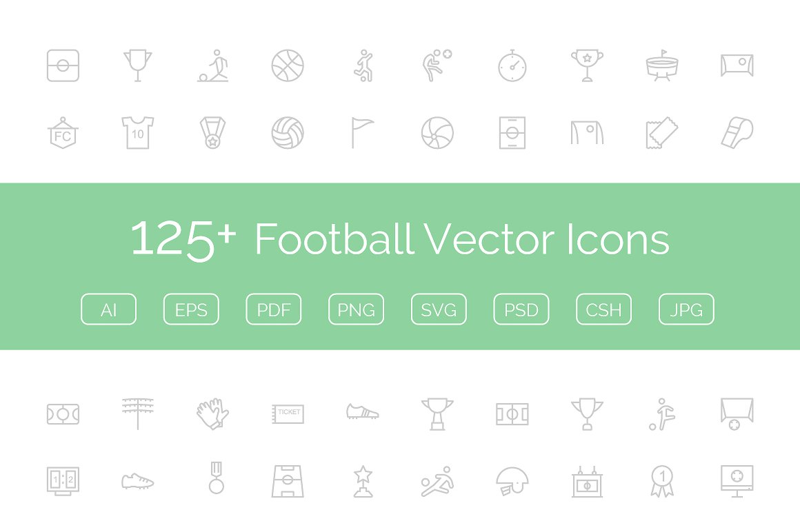 125 Football Vector Icons