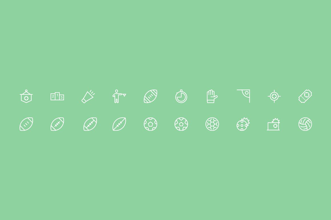 125 Football Vector Icons