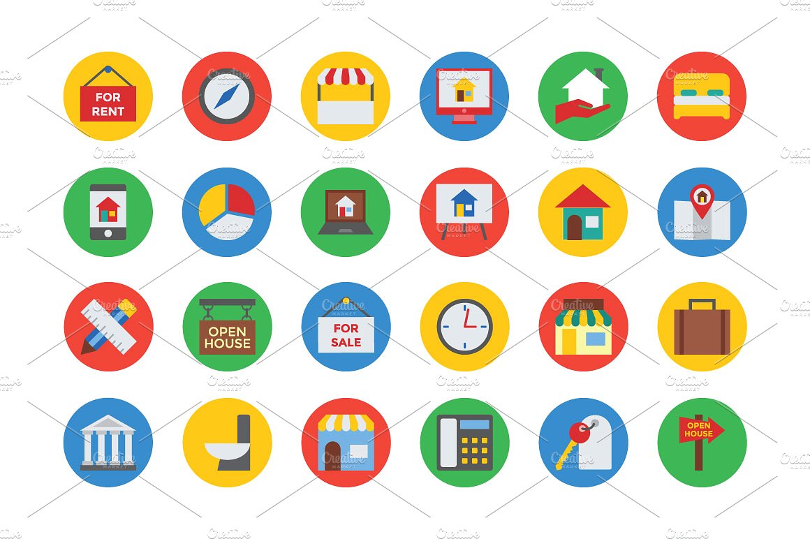 125 Real Estate Vector Icons