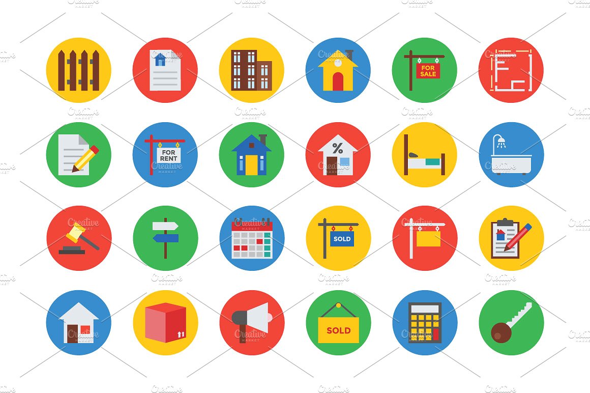 125 Real Estate Vector Icons