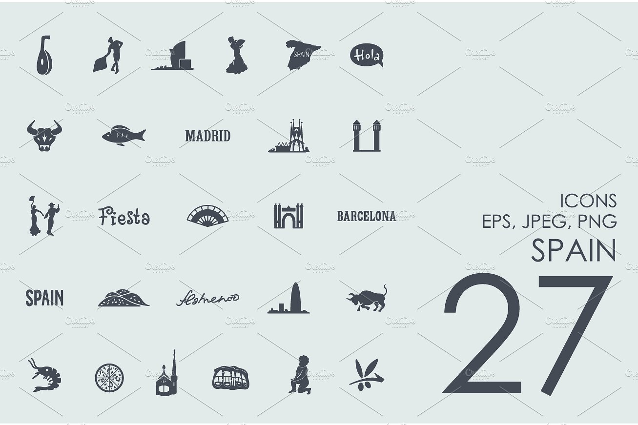 27 Spain icons