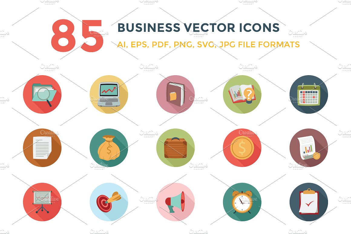 85 Business Vector Icons