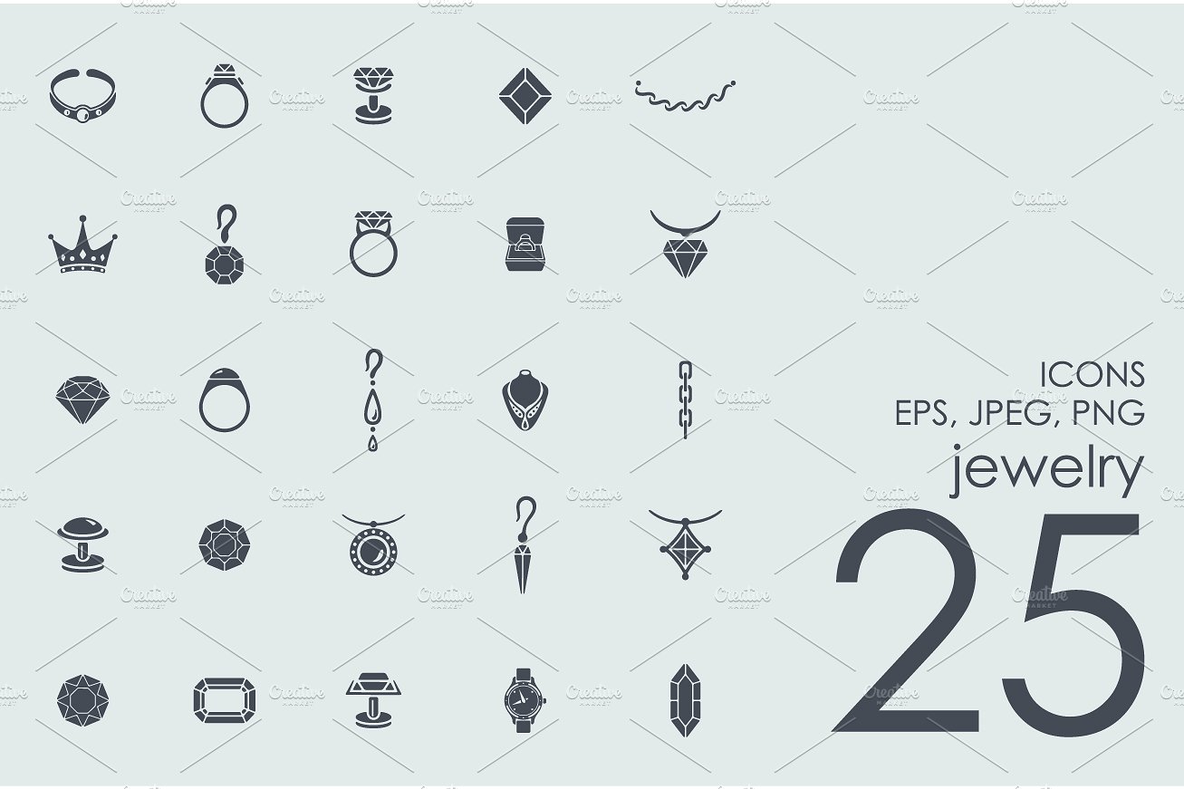 25 jewelry icons