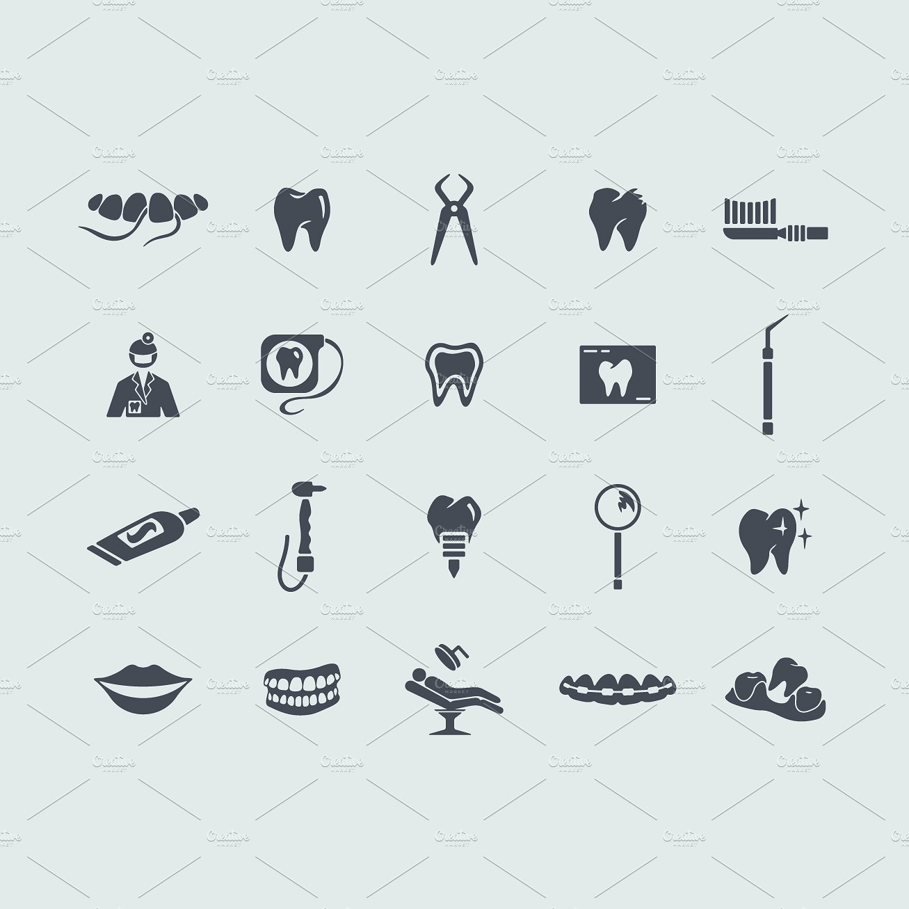 20 stomatology icons