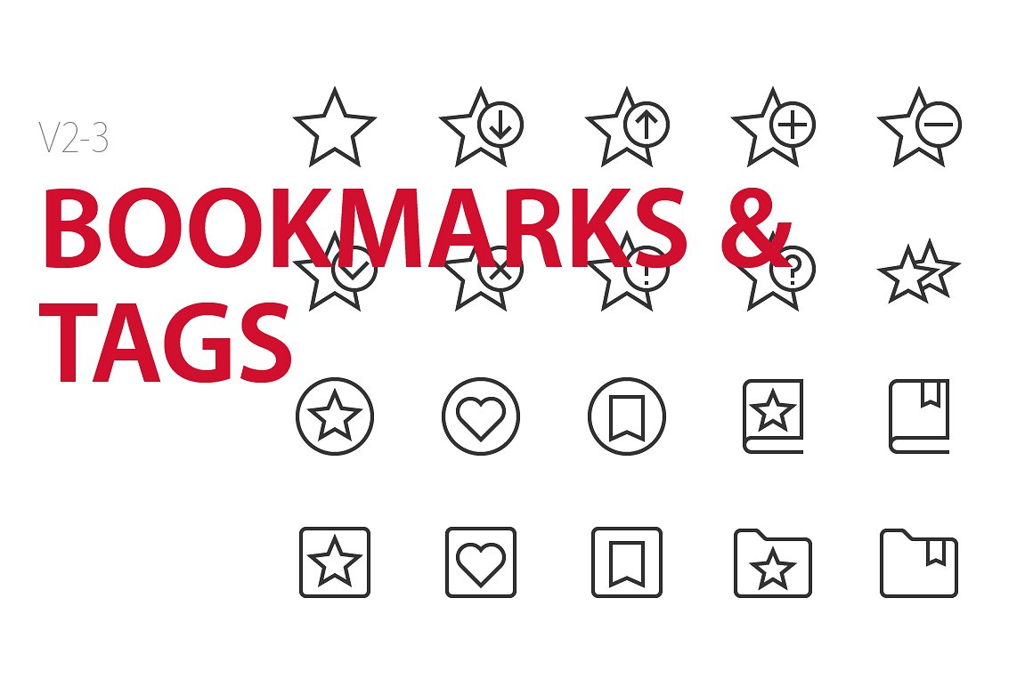 60 Bookmarks -amp; Tags UI ico