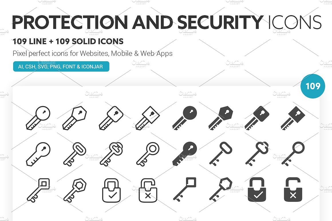 Protection and Security Icons