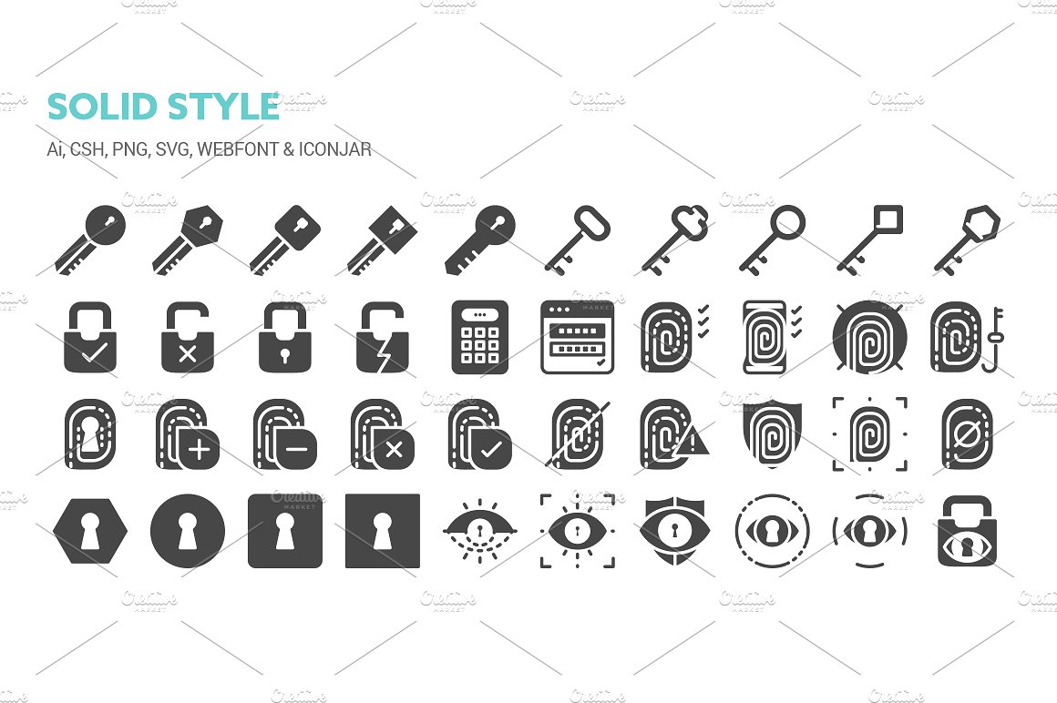 Protection and Security Icons