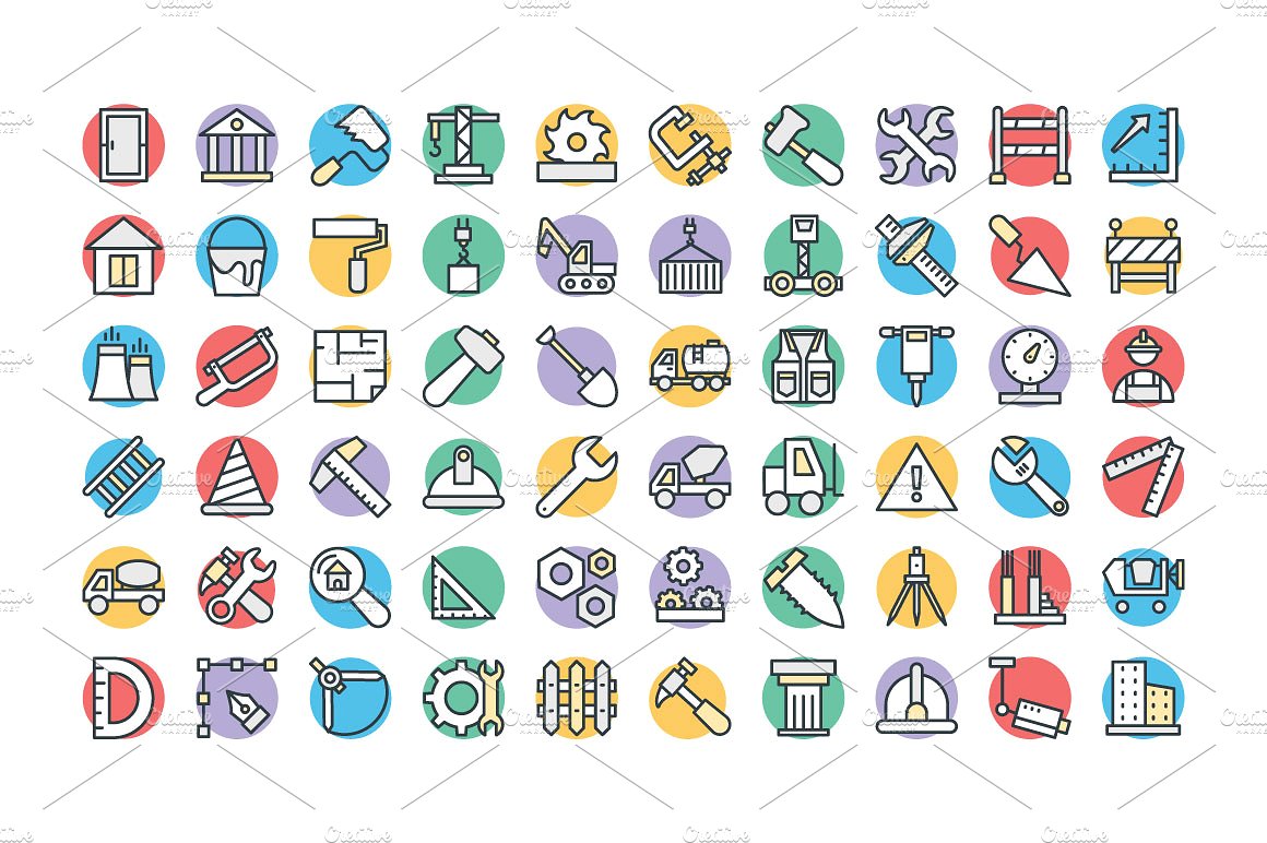 100 Construction Vector Icons