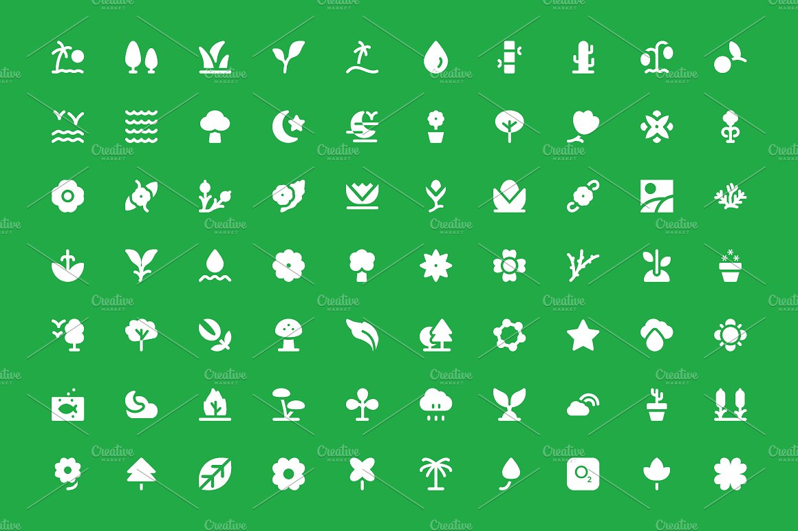 225 Nature Vector Icons