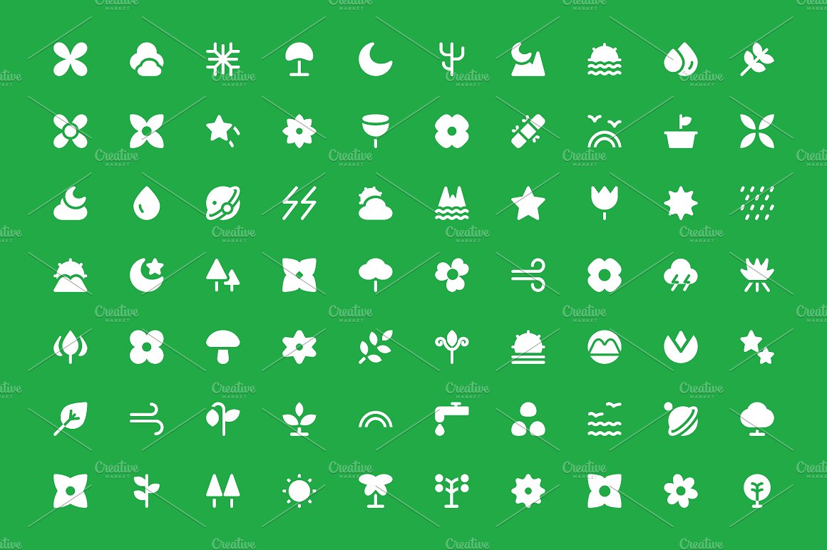 225 Nature Vector Icons