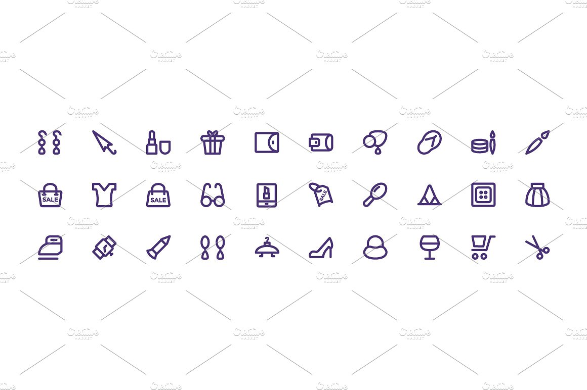 275 Fashion Line Icons