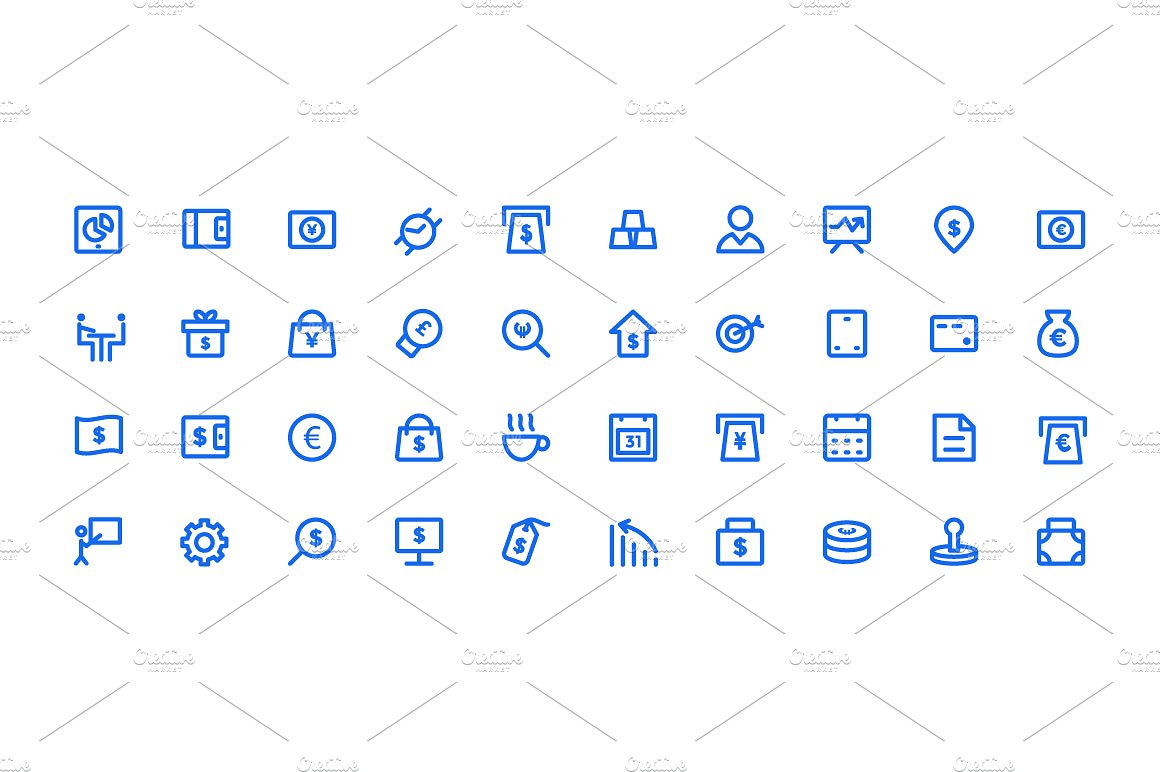 225 Business Line Icons