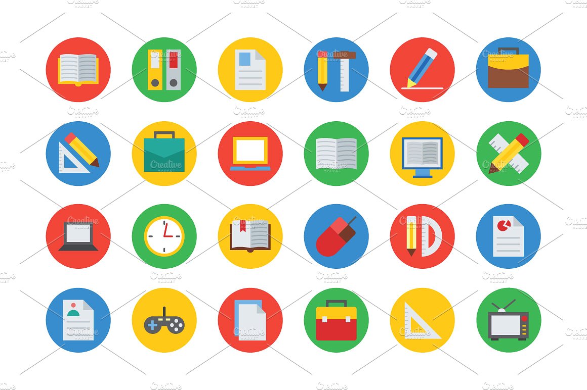 125 Education Vector Icons