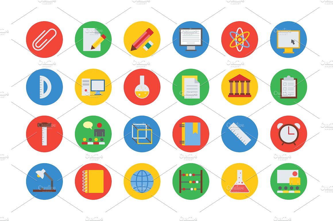 125 Education Vector Icons