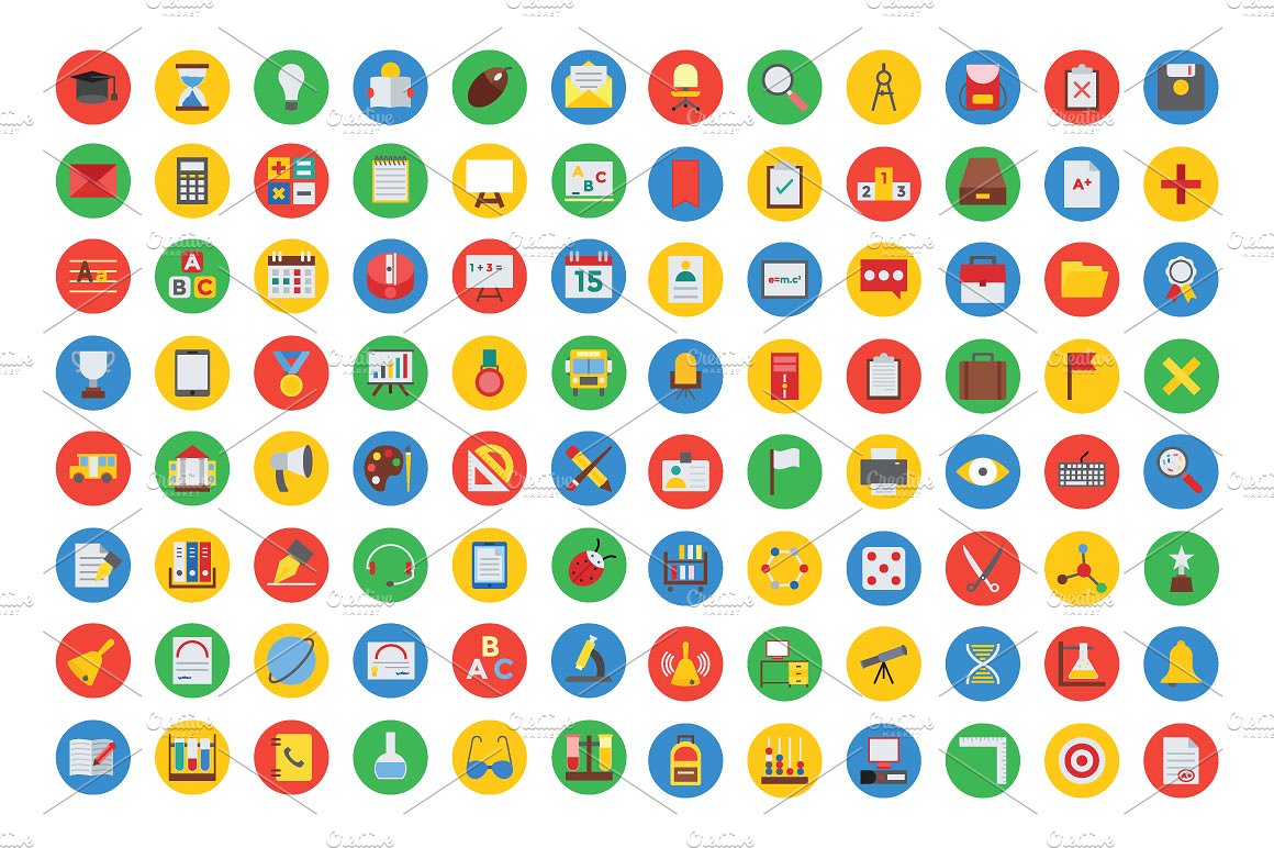 125 Education Vector Icons