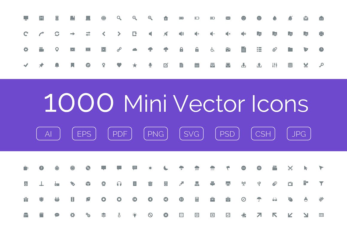 1000 Mini Vector Icons