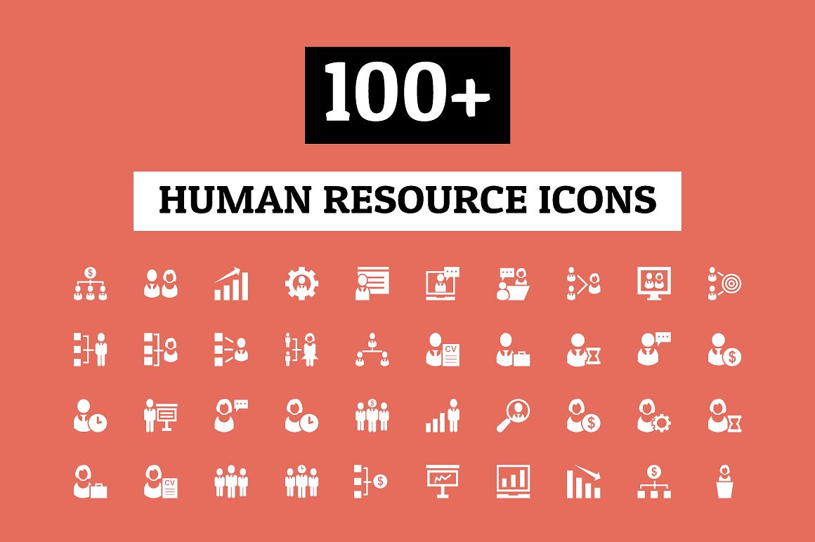 100 Human Resource Icons