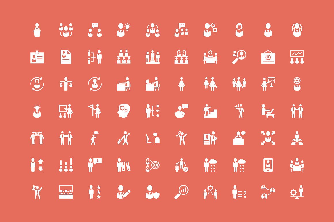 100 Human Resource Icons