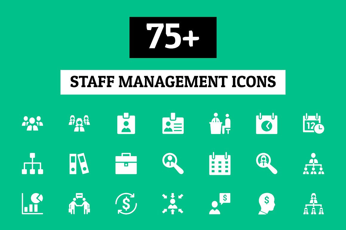 75 Staff Management Icons