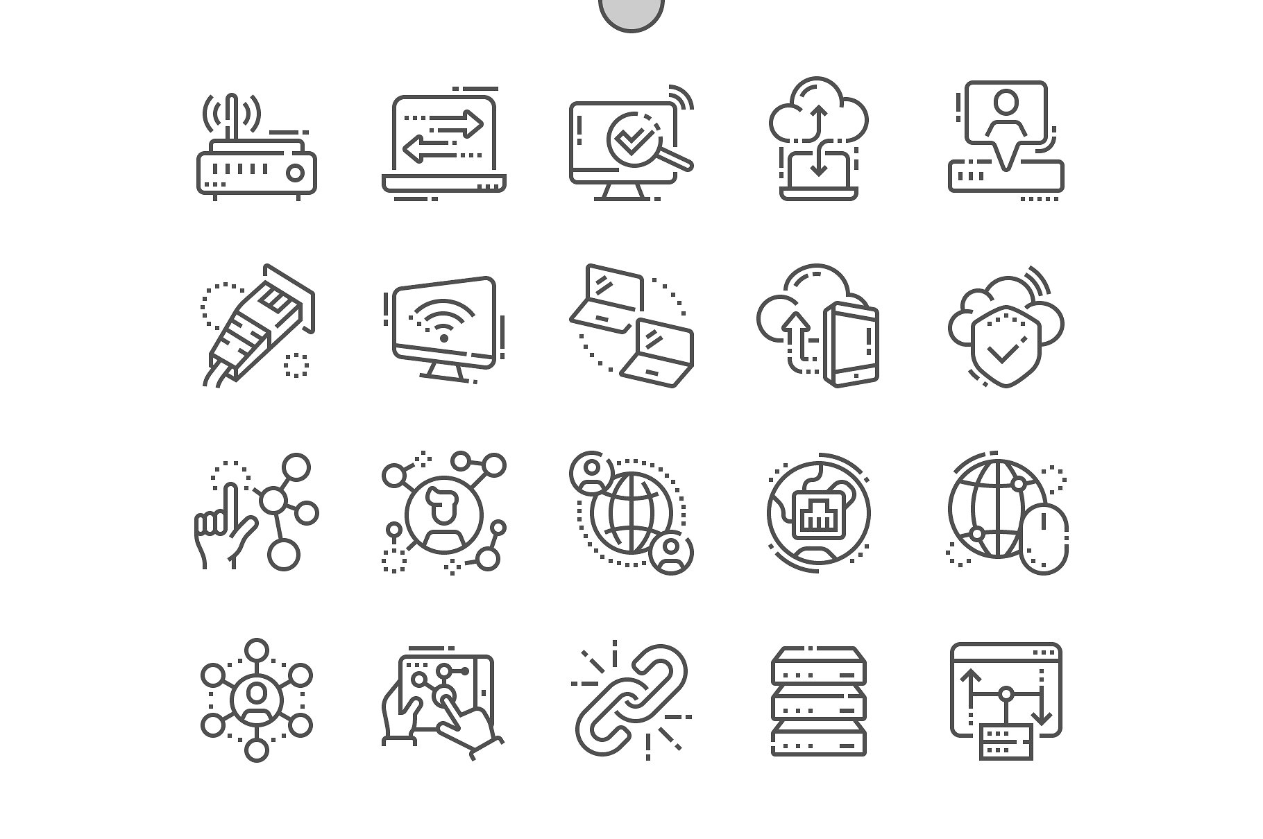 Network Line Icons