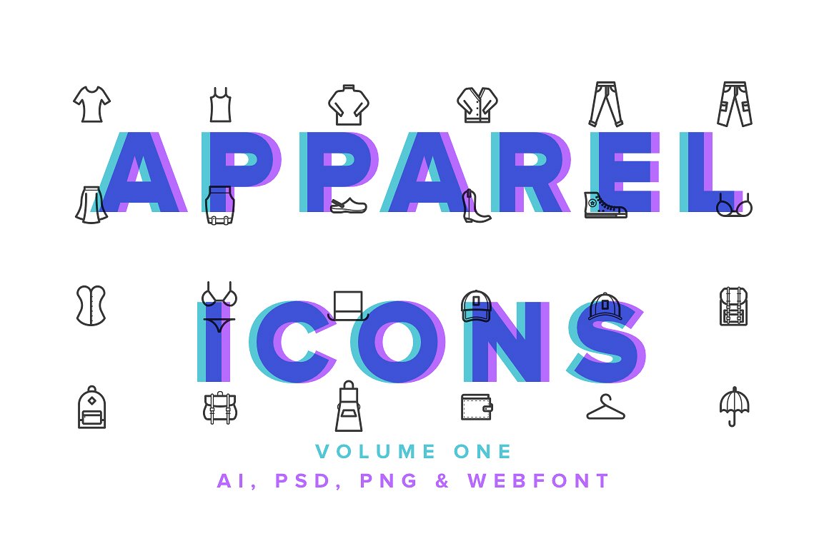 Clothes -amp; Apparel Icons Vo